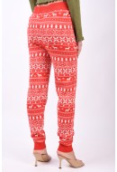 Pantaloni Dama Vila Vikosi Knit Racing Red/White Data